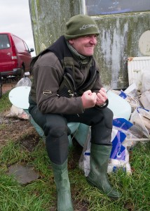 Gary "Barney" Knowles taking a dump