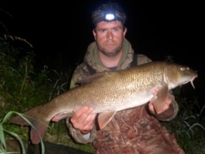 Jerry Gleeson with a bigger barbel 