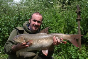 14lb 1oz Trent Barbel caught by Lee Swords