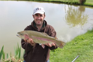 10lb 4oz rainbow trout from Roxholme