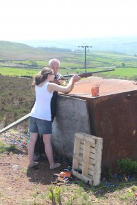 Olivia on the guns