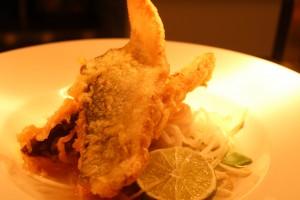 Sea bass tempura