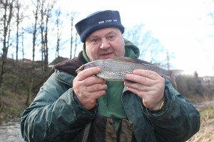 Martin with a grayling 