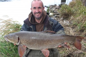 my new personal best barbel of 14lb 9oz